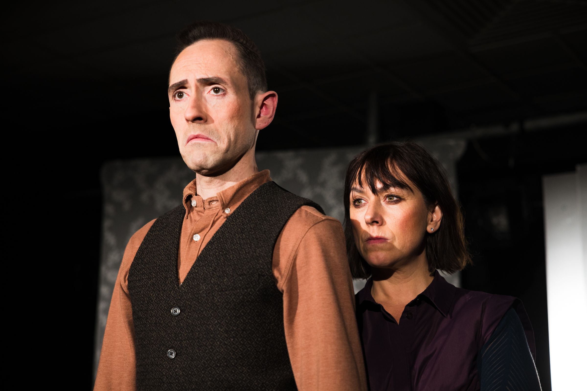 James Dangerfield and Sarita Plowman on stage in YOU