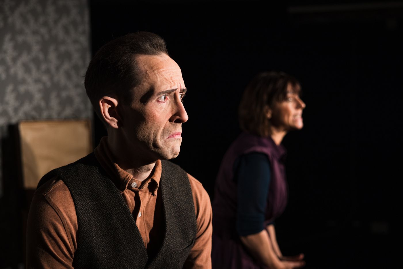 James Dangerfield, with Sarita Plowman behind